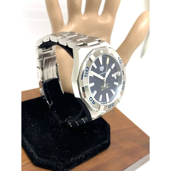 Tag Heuer Men's Watch WAY2012 Aquaracer Swiss Automatic Blue Dial Steel 43mm - Picture 14 of 14